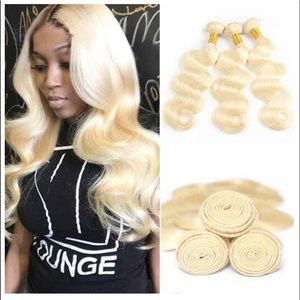 613 Blonde 100% HUMAN HAIR Body Wave
